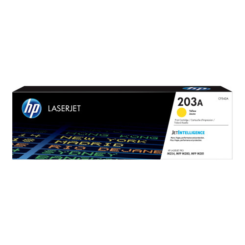 Hewlett-Packard HP 203A - gul - original - LaserJet - tonerkassett (CF542A)