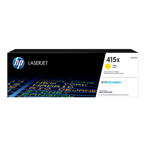 Hewlett-Packard HP 415X - Lång livslängd - gul - original - LaserJet - tonerkassett (W2032X)