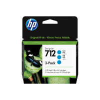 Produktbild för HP 712 - 3-pack - cyan - original - DesignJet - bläckpatron