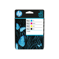 Produktbild för HP 912 - 4-pack - svart, gul, cyan, magenta - original - bläckpatron