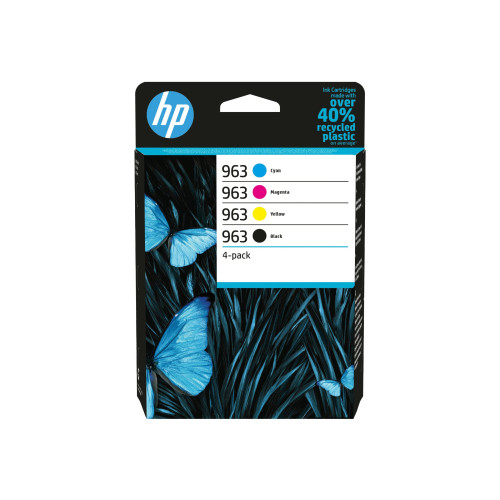 Hewlett-Packard HP 963 - 4-pack - svart, gul, cyan, magenta - original - bläckpatron