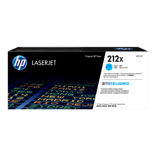 Hewlett-Packard HP 212X - Lång livslängd - cyan - original - LaserJet - tonerkassett (W2121X)