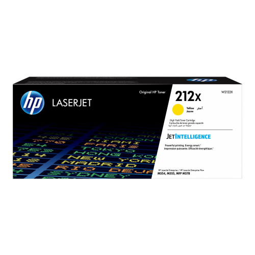 Hewlett-Packard HP 212X - Lång livslängd - gul - original - LaserJet - tonerkassett (W2122X)