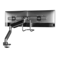 Produktbild för Nordic Office monteringssats - heavy-duty, gas spring with handle - för 2 monitorer - rymdgrå