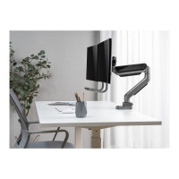 Produktbild för Nordic Office monteringssats - heavy-duty, gas spring with handle - för 2 monitorer - rymdgrå