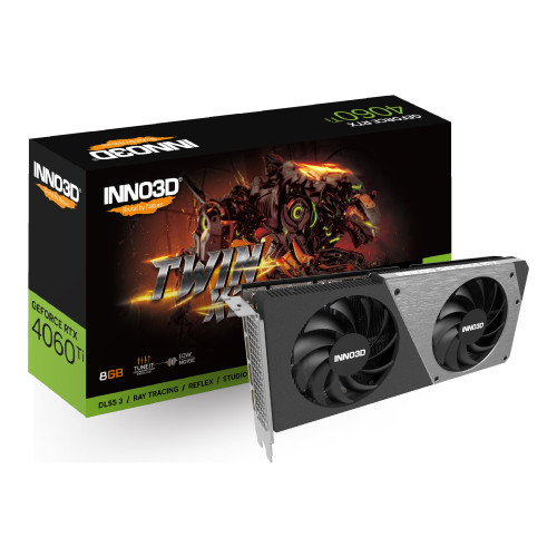 InnoVISION Multimedia Technologies Inno3D GeForce RTX4060 Ti 8GB Twin X2 - grafikkort - GeForce RTX 4060 Ti - 8 GB