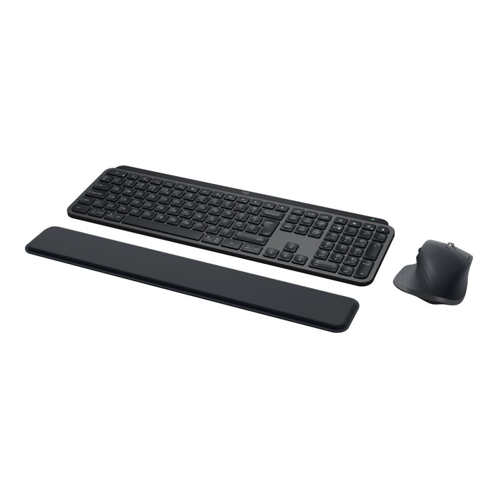 Produktbild för Logitech MX Keys S Combo - sats med tangentbord och mus - nordiskt (danska/finska/norska/svenska) - grafit - med Palm Rest Inmatningsenhet