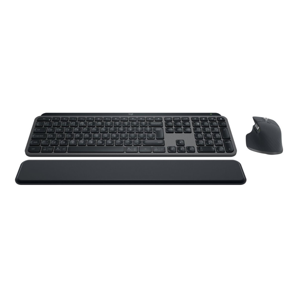 Produktbild för Logitech MX Keys S Combo - sats med tangentbord och mus - nordiskt (danska/finska/norska/svenska) - grafit - med Palm Rest Inmatningsenhet
