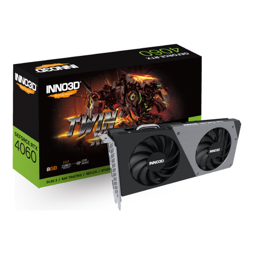 InnoVISION Multimedia Technologies Inno3D GeForce RTX 4060 TWIN X2 - grafikkort - GeForce RTX 4060 - 8 GB