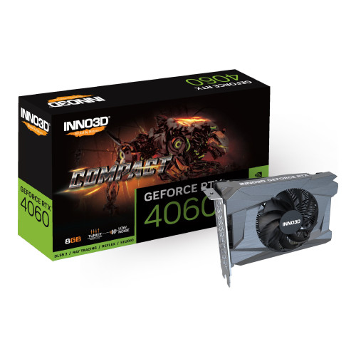 InnoVISION Multimedia Technologies Inno3D GEFORCE RTX 4060 COMPACT - grafikkort - GeForce RTX 4060 - 8 GB