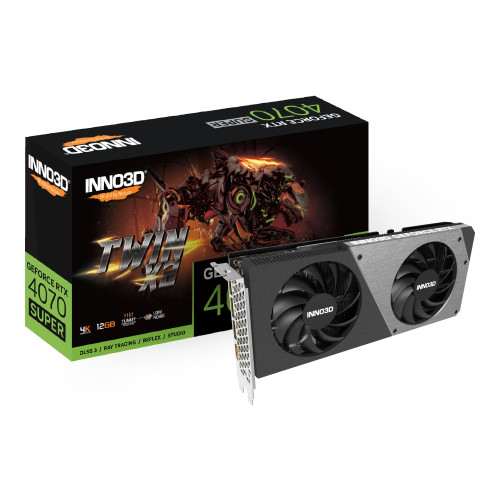 InnoVISION Multimedia Technologies Inno3D GeForce RTX 4070 SUPER TWIN X2 - grafikkort - GeForce RTX 4070 Super - 12 GB