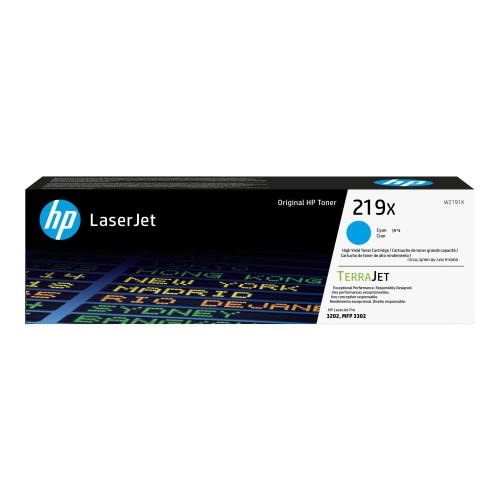 Hewlett-Packard HP 219X - Lång livslängd - cyan - original - LaserJet - tonerkassett (W2191X)