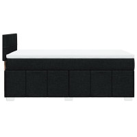 Produktbild för Ramsäng med madrass svart 90x190 cm tyg