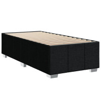 Produktbild för Ramsäng med madrass svart 90x190 cm tyg