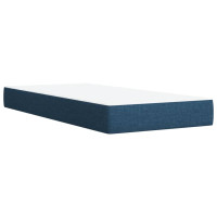 Produktbild för Ramsäng med madrass blå 100x200 cm tyg