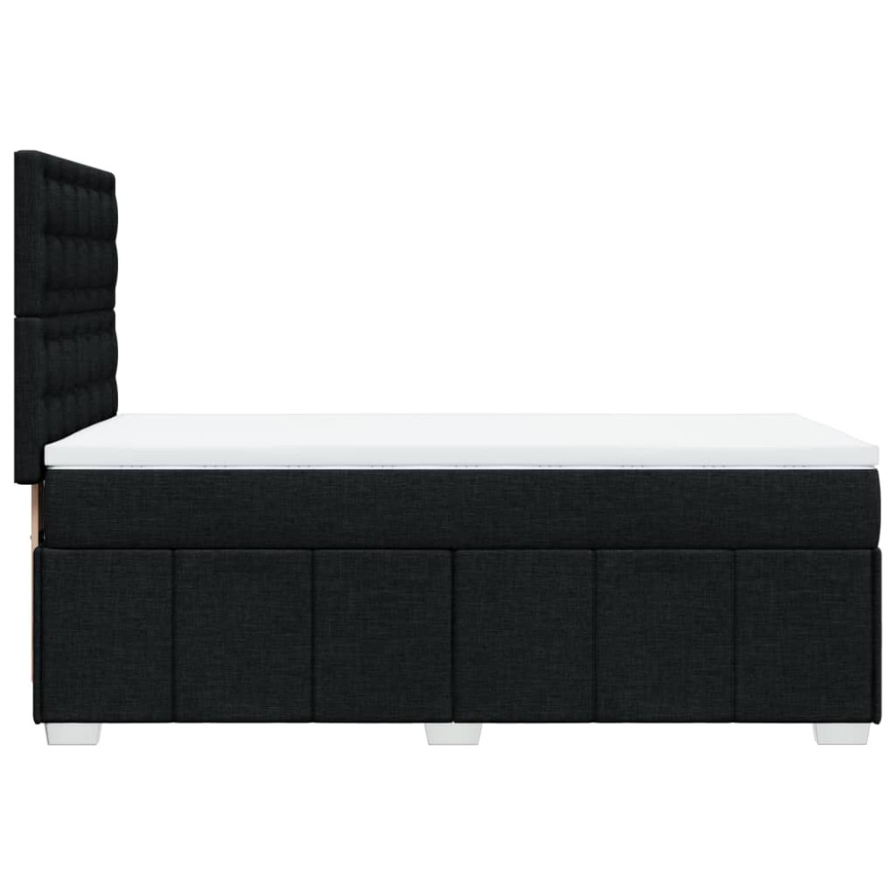 Produktbild för Ramsäng med madrass svart 90x190 cm tyg