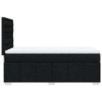 Produktbild för Ramsäng med madrass svart 90x190 cm tyg