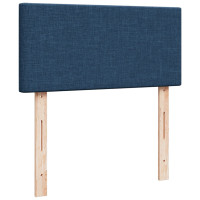 Produktbild för Ramsäng med madrass blå 100x200 cm tyg