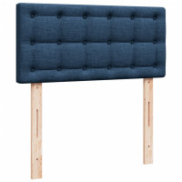 Produktbild för Ramsäng med madrass blå 100x200 cm tyg