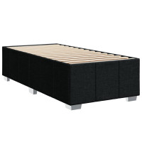 Produktbild för Ramsäng med madrass svart 90x190 cm tyg