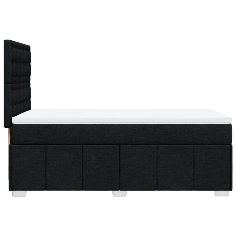 Produktbild för Ramsäng med madrass svart 90x190 cm tyg