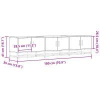 Produktbild för Tv-bänk brun ek 180x35x41 cm konstruerat trä