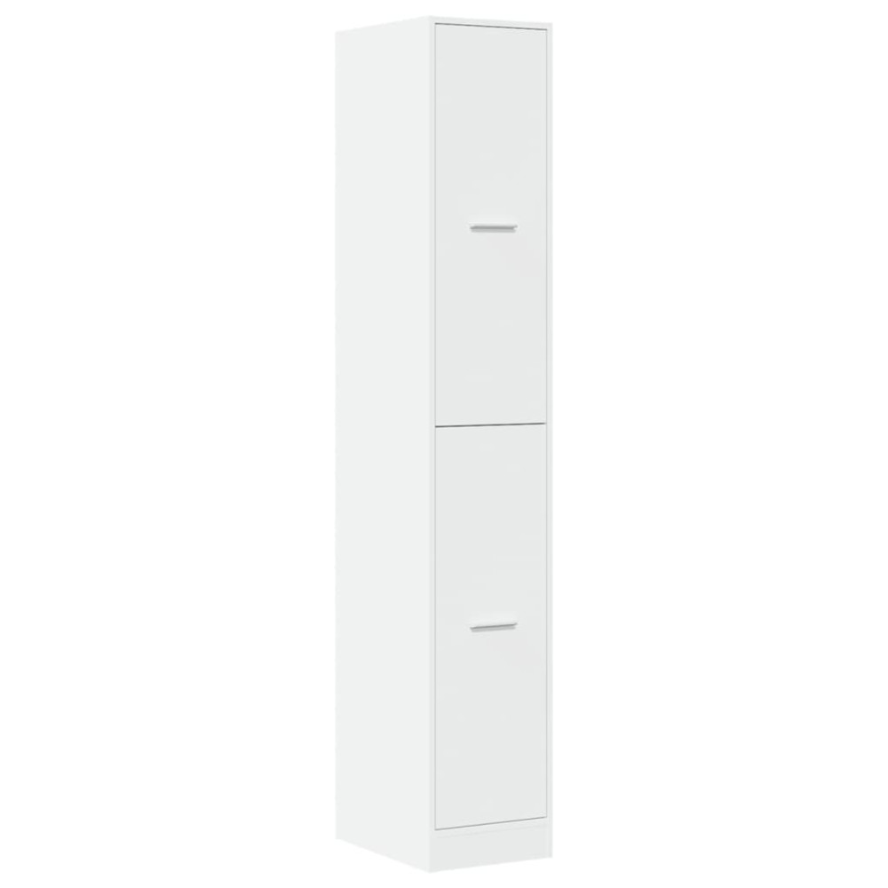Produktbild för Apoteksskåp vit 30x41x174,5 cm konstruerat trä