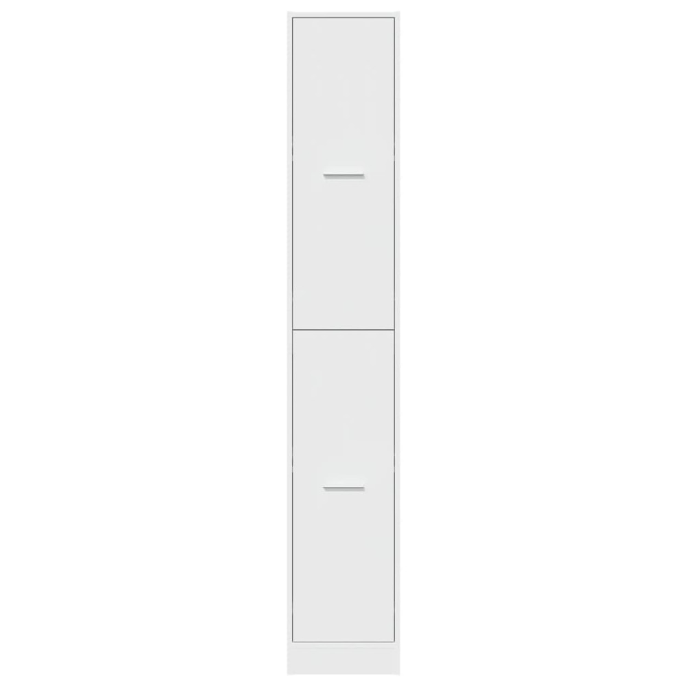Produktbild för Apoteksskåp vit 30x41x174,5 cm konstruerat trä