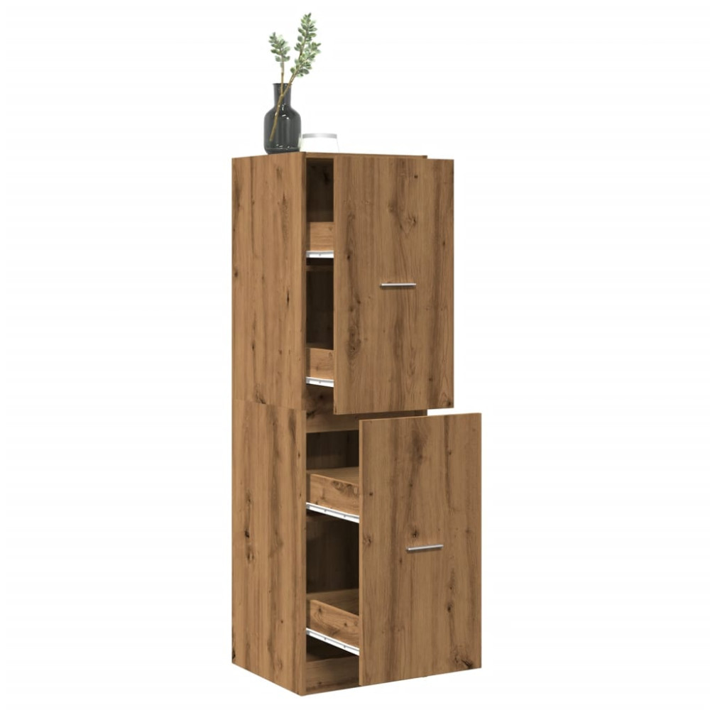 Produktbild för Apoteksskåp ek 40x41x144,5 cm konstruerat trä