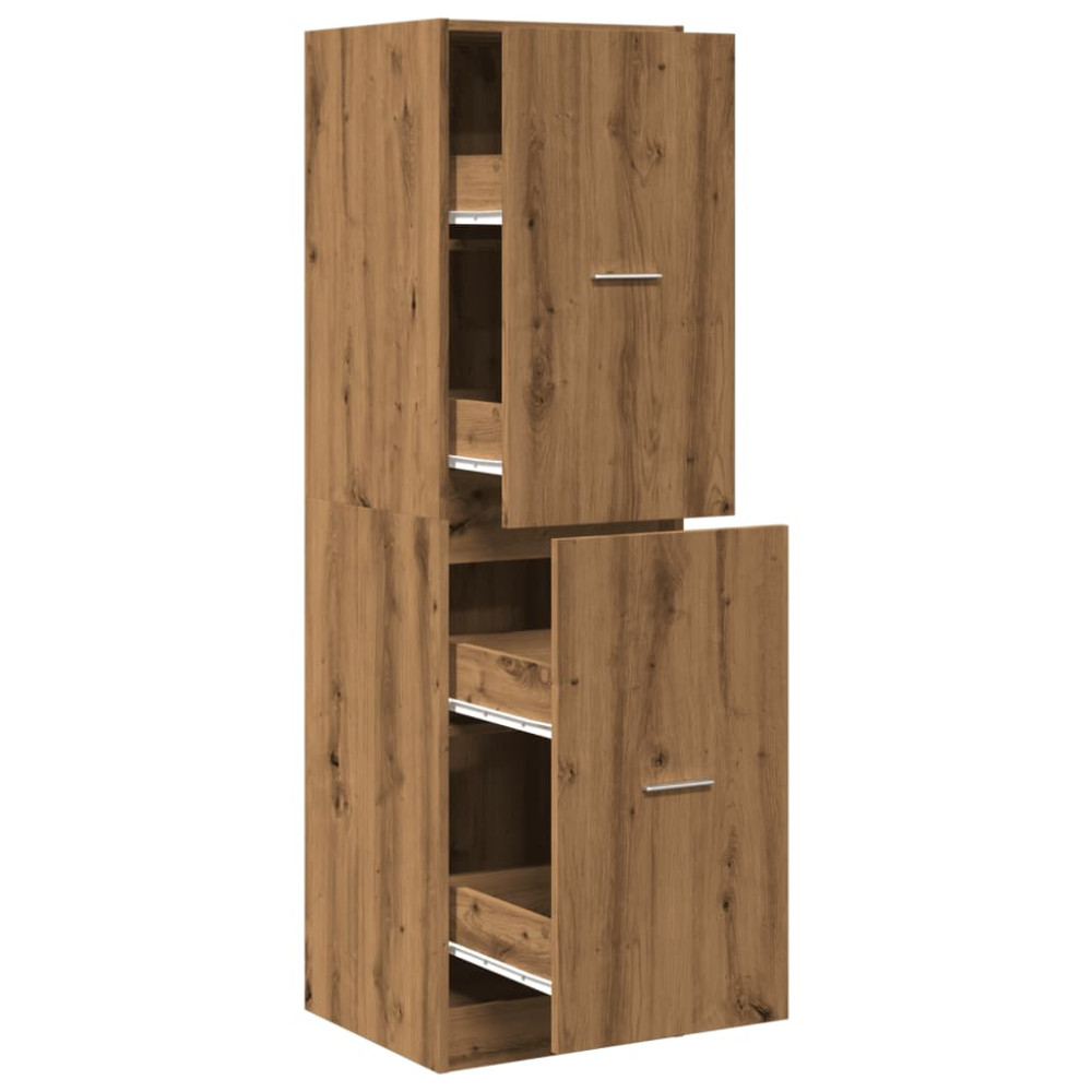 Produktbild för Apoteksskåp ek 40x41x144,5 cm konstruerat trä