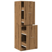 Produktbild för Apoteksskåp ek 40x41x144,5 cm konstruerat trä