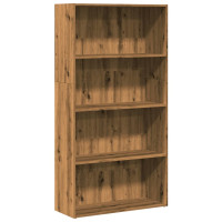 Produktbild för Bokhylla ek 80x30x152 cm konstruerat trä