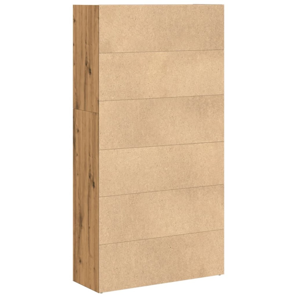 Produktbild för Bokhylla ek 80x30x152 cm konstruerat trä