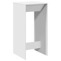 Produktbild för Barbord vit 51x50x103,5 cm konstruerat trä