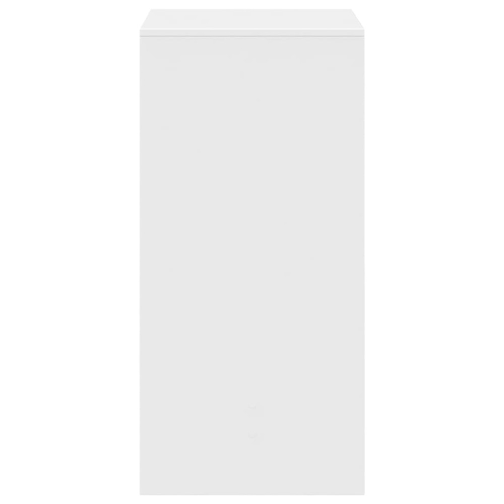 Produktbild för Barbord vit 51x50x103,5 cm konstruerat trä