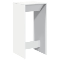 Produktbild för Barbord vit 51x50x103,5 cm konstruerat trä