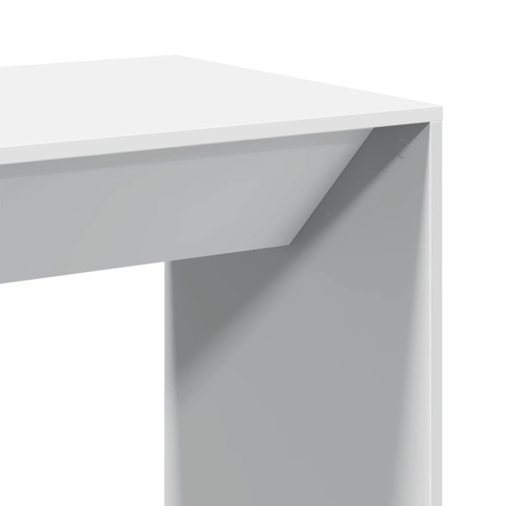 Produktbild för Barbord vit 51x50x103,5 cm konstruerat trä