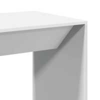 Produktbild för Barbord vit 51x50x103,5 cm konstruerat trä
