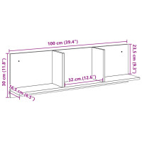 Produktbild för Väggskåp 100x16,5x30 cm åldrat trä konstruerat trä