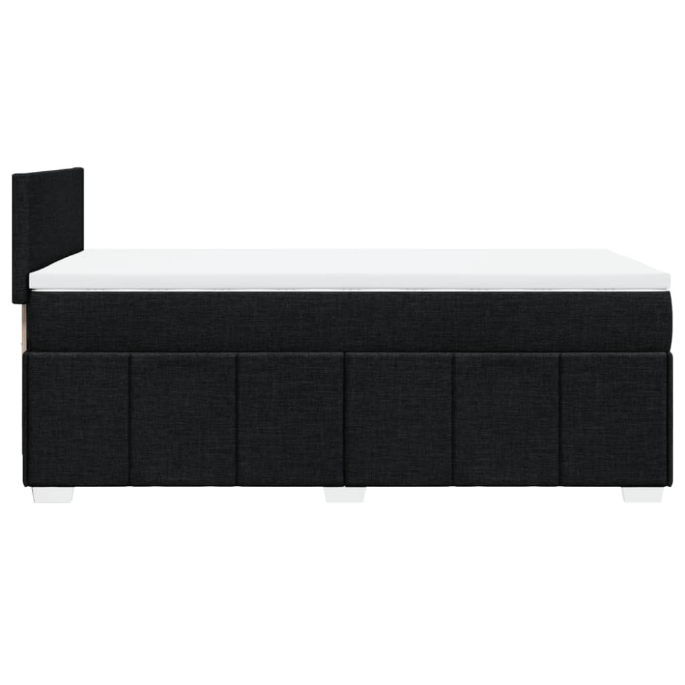 Produktbild för Ramsäng med madrass svart 90x190 cm tyg
