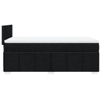 Produktbild för Ramsäng med madrass svart 90x190 cm tyg