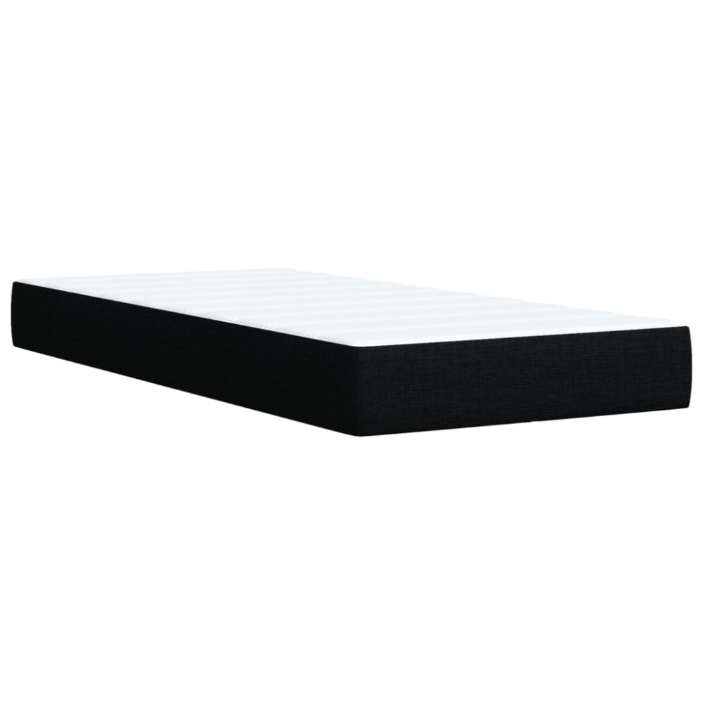 Produktbild för Ramsäng med madrass svart 90x190 cm tyg