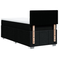 Produktbild för Ramsäng med madrass svart 90x190 cm tyg