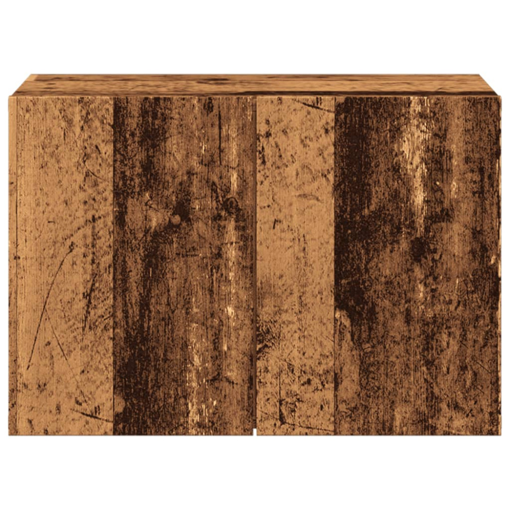 Produktbild för Väggmonterad tv-bänk gammalt trä 60x30x41 cm