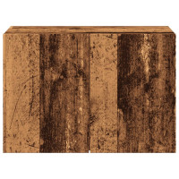 Produktbild för Väggmonterad tv-bänk gammalt trä 60x30x41 cm