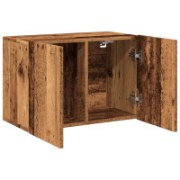 Produktbild för Väggmonterad tv-bänk gammalt trä 60x30x41 cm