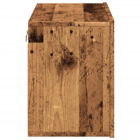 Produktbild för Väggmonterad tv-bänk gammalt trä 60x30x41 cm