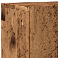 Produktbild för Väggmonterad tv-bänk gammalt trä 60x30x41 cm