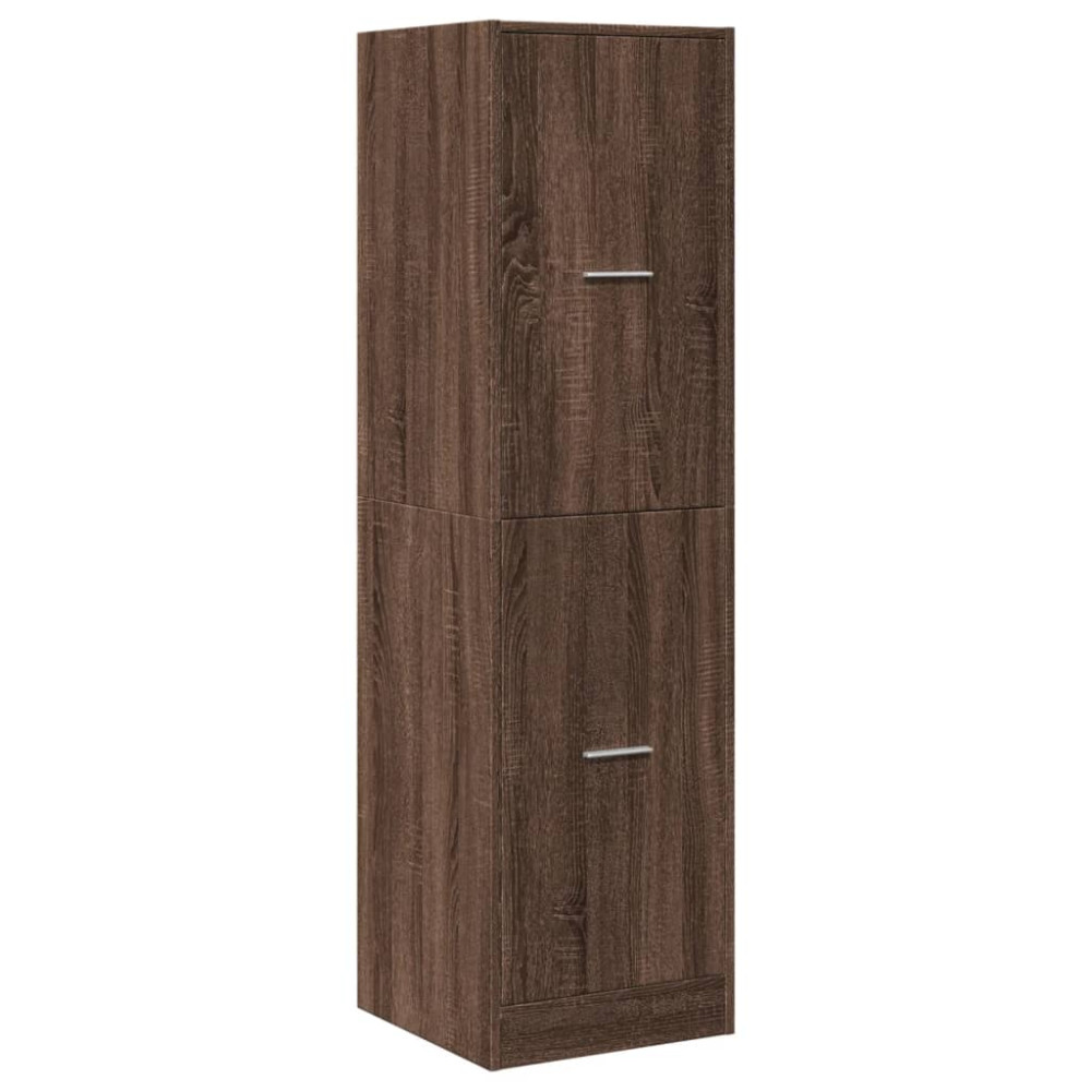 Produktbild för Apoteksskåp brun ek 40x41x144,5 cm konstruerat trä