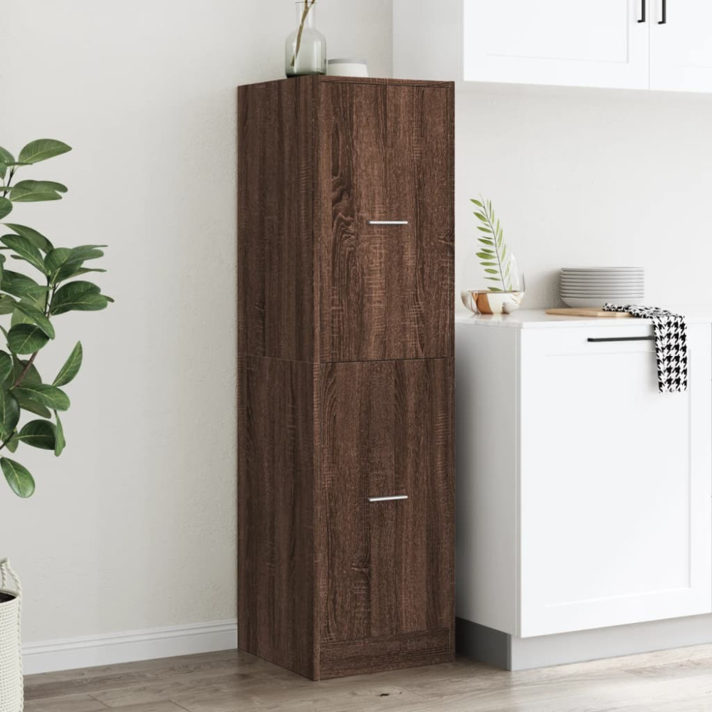 Produktbild för Apoteksskåp brun ek 40x41x144,5 cm konstruerat trä
